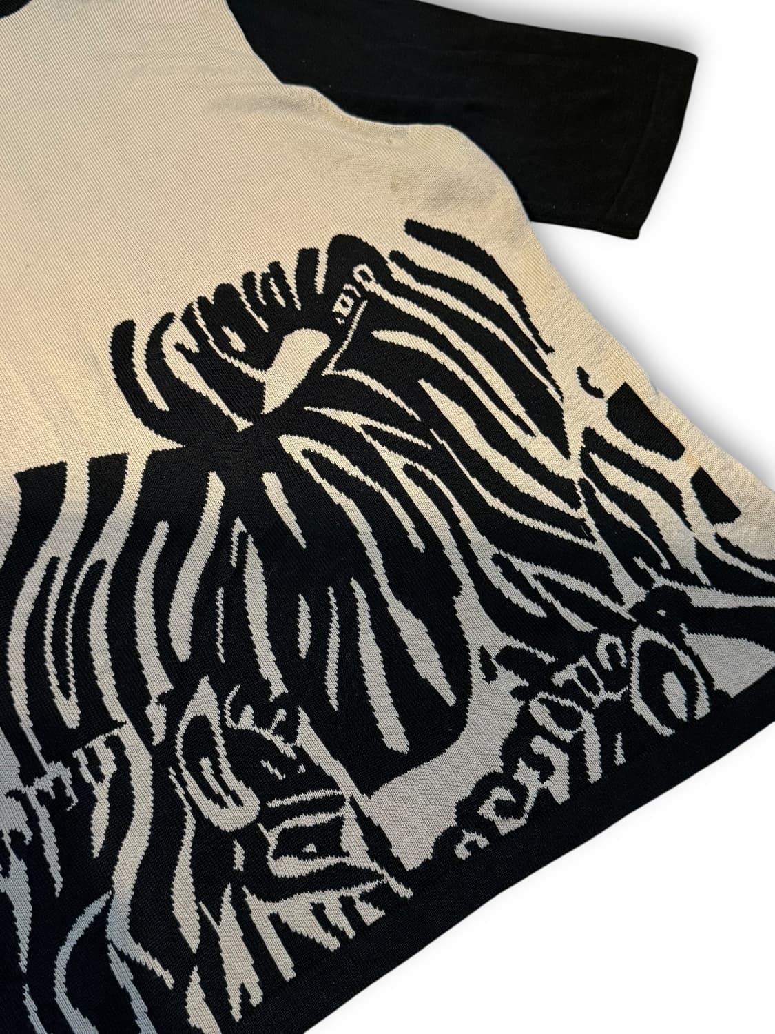 LEONARD SPORT 지브라 패턴 반팔 니트 폴로 톱 상품이미지5