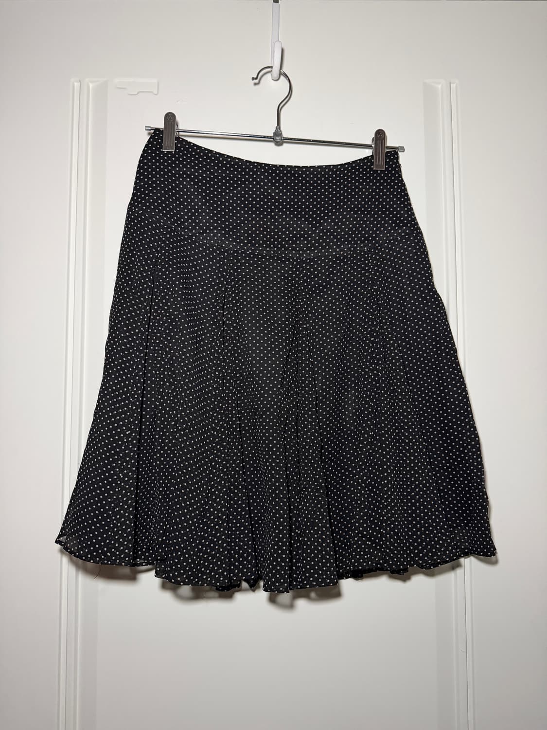 일본빈티지 도트 플리츠 미디스커트 상품이미지6