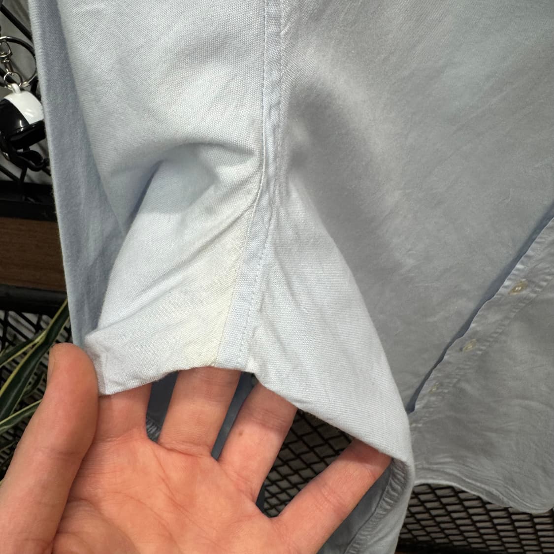 버버리 브릿 긴팔 셔츠 기사 로고 포인트 스카이블루 상품이미지8