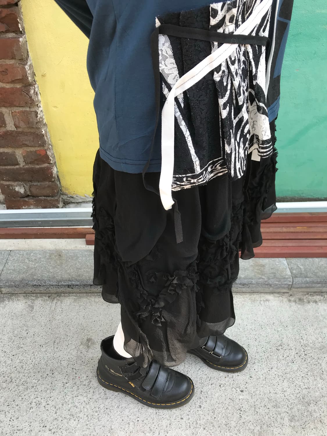 vintage black pattern skirt (25inch) 상품이미지9