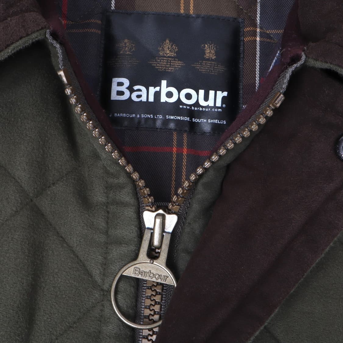 바버 카키 equestrian 퀄팅 점퍼 자켓 상품이미지8