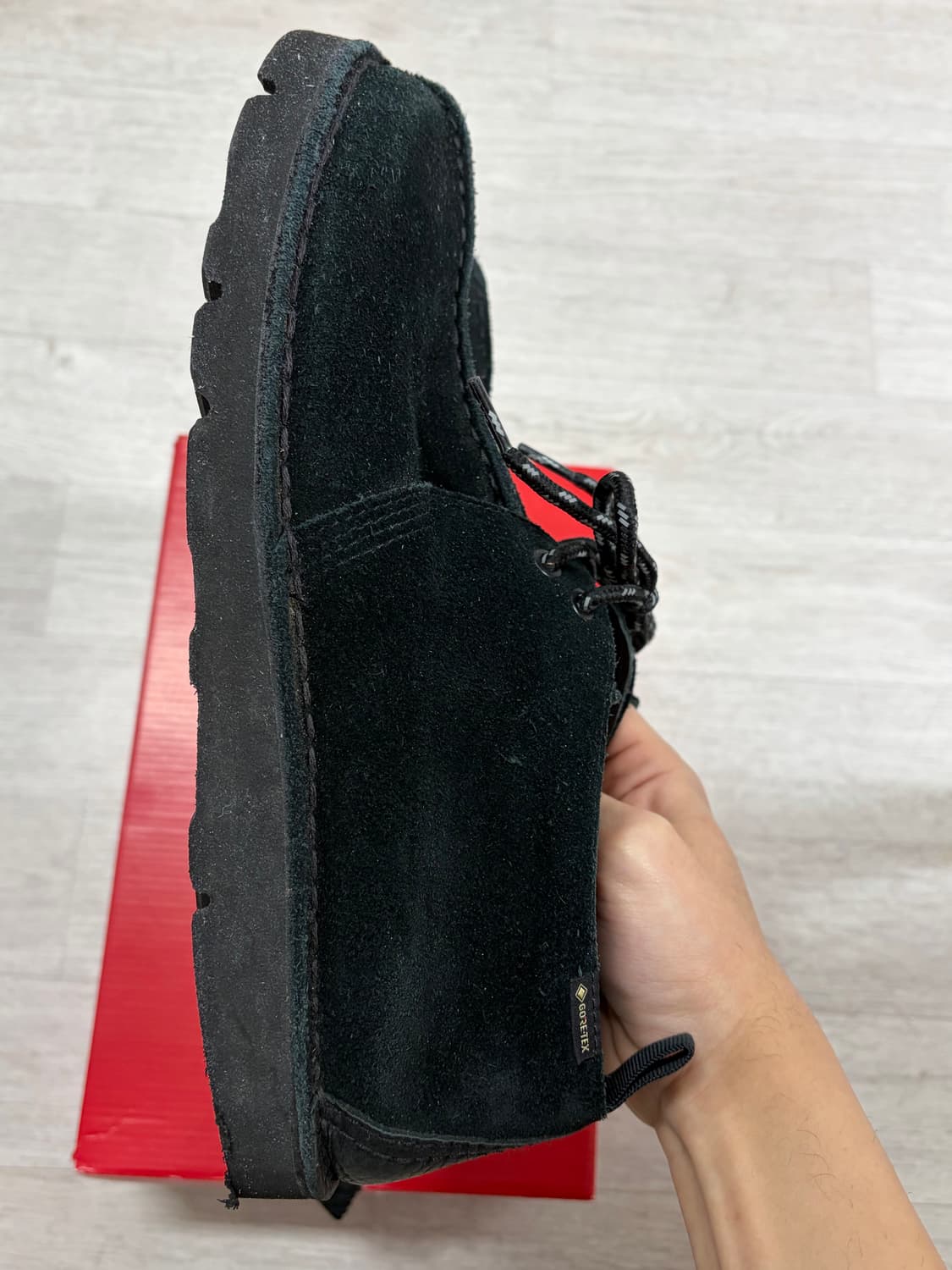 10.5UK) 클락스 데저트트랙 고어택스 블랙 스웨이드 상품이미지4