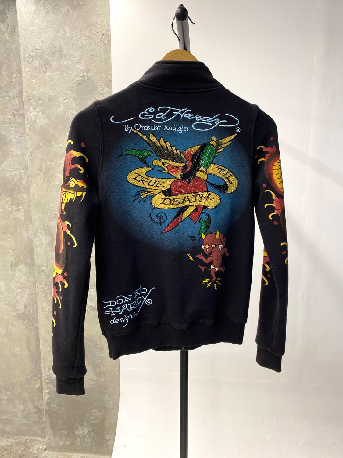 [M] Ed Hardy 에드하디 Y2K 풀 프린팅 집업 상품이미지5