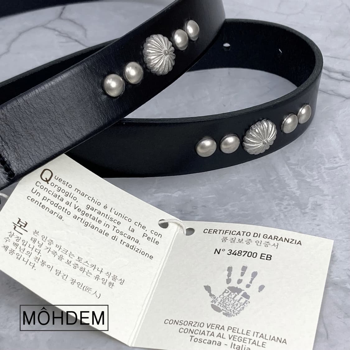 [Unisex] 플라워 스터드 웨스턴 가죽벨트 상품이미지9