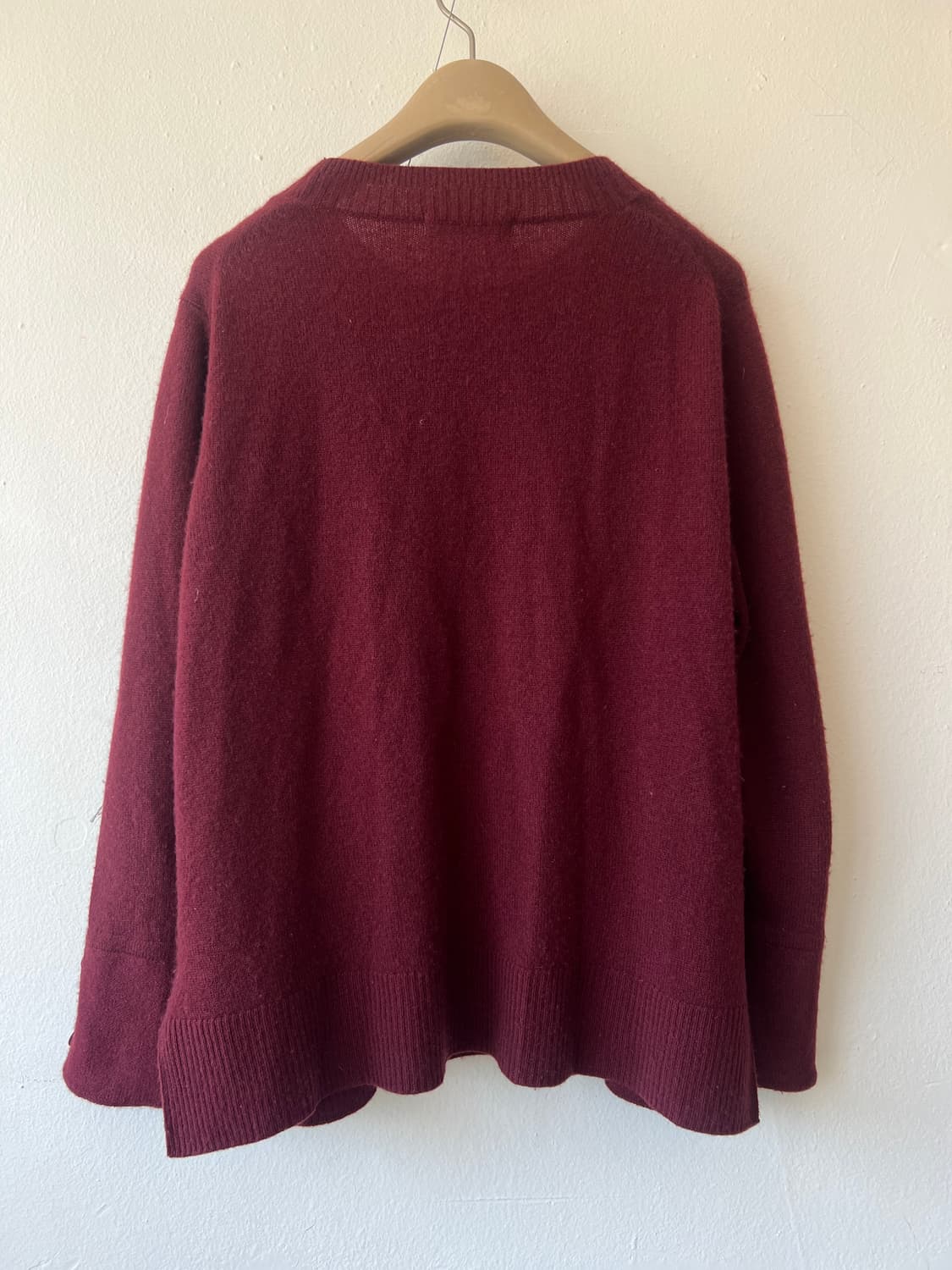 Chalayan 여성 버건디 캐시미어100니트 라운드니트 상품이미지3