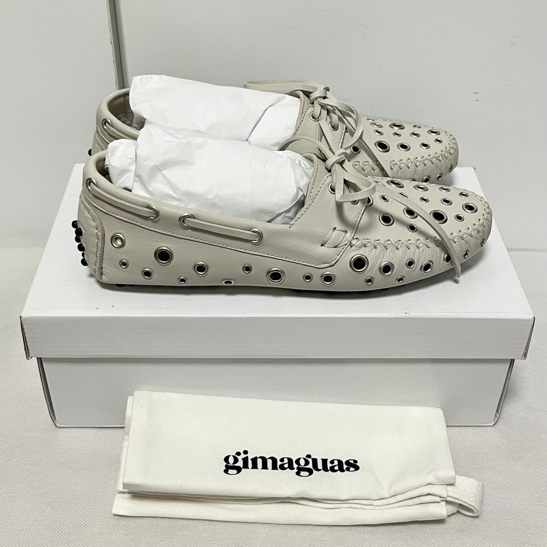 [39]기마구아스 아일렛 드라이빙 슈즈/화이트 상품이미지3