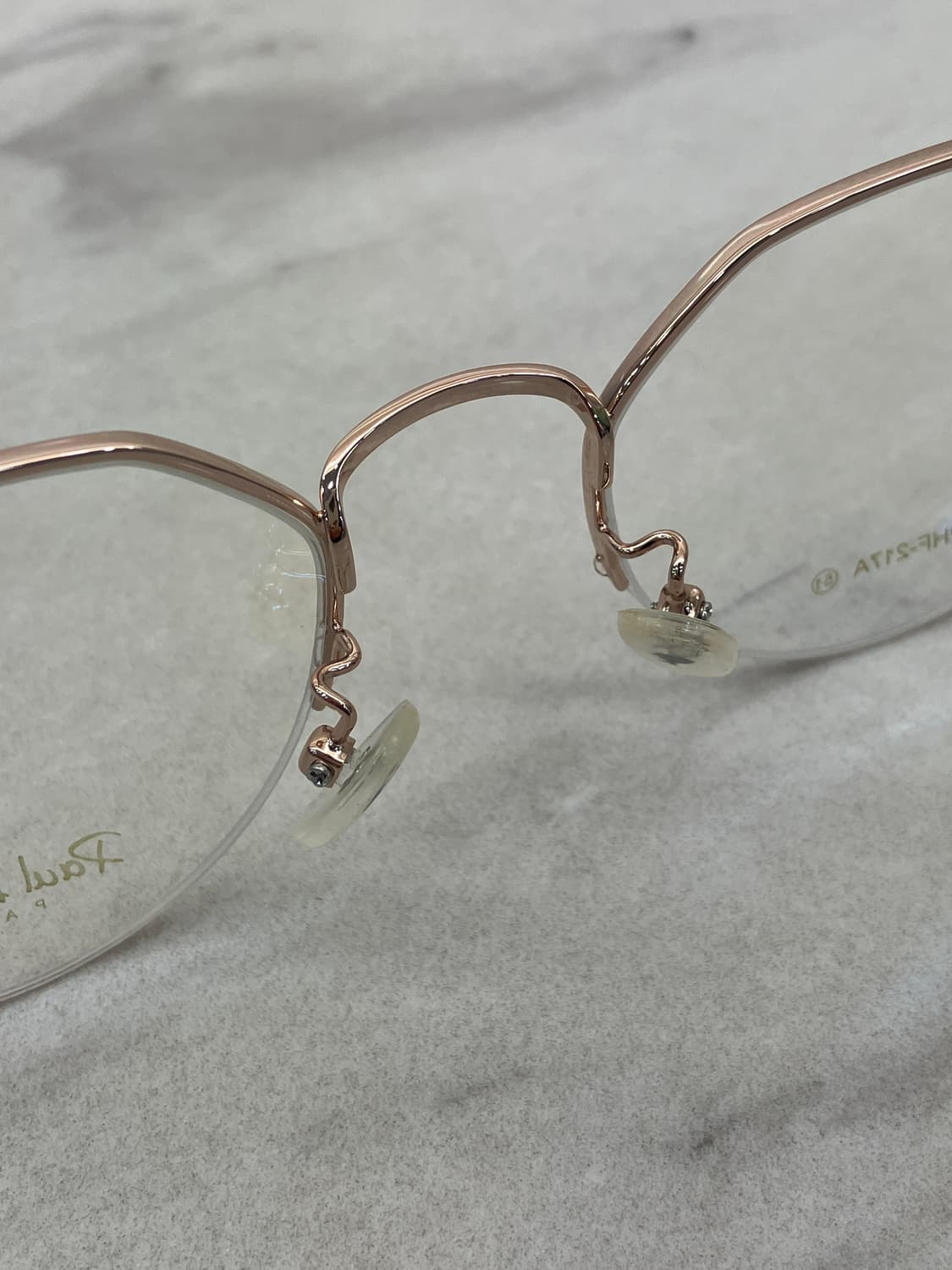 B41 폴 휴먼 Paul Hueman 로즈골드 라운드 반무테 안경 상품이미지4