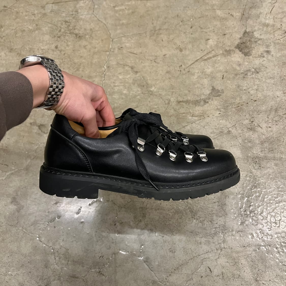 빈티지 하이킹슈즈 트레킹화 블랙 270-275 상품이미지8