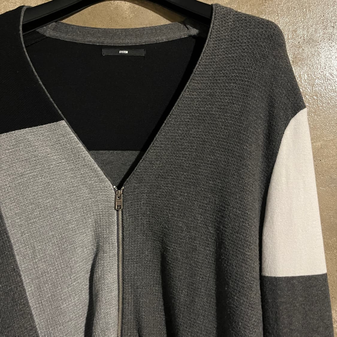 시스템 니트 집업 상품이미지2