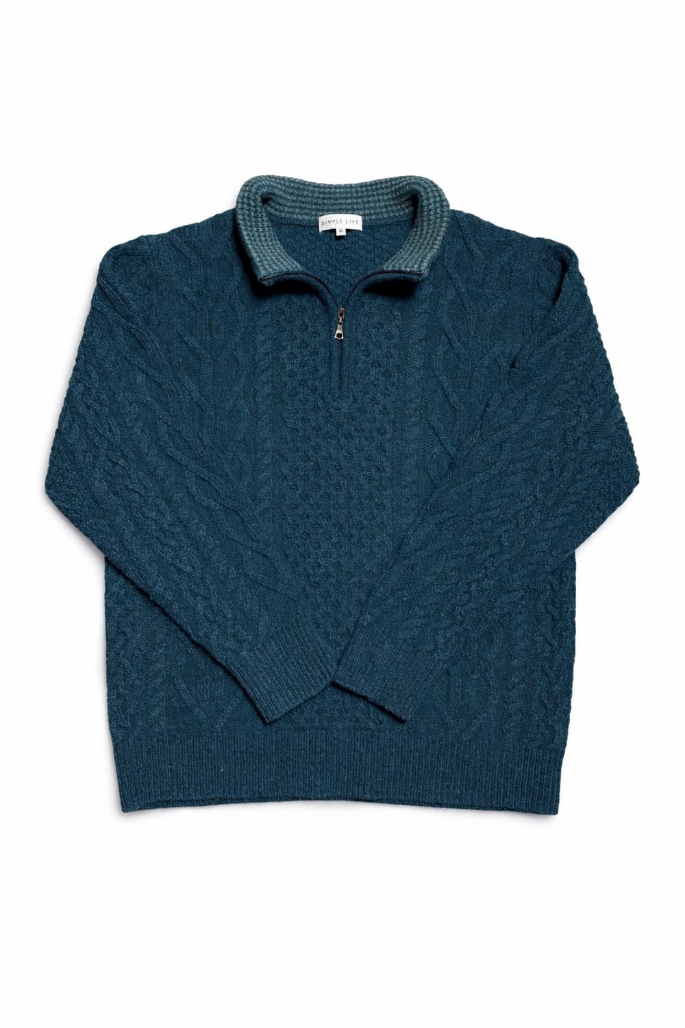 JPN 90s 일본빈티지 Y2K 모리걸 케이블 니트 하프집업 니트 스웨터 상품이미지1