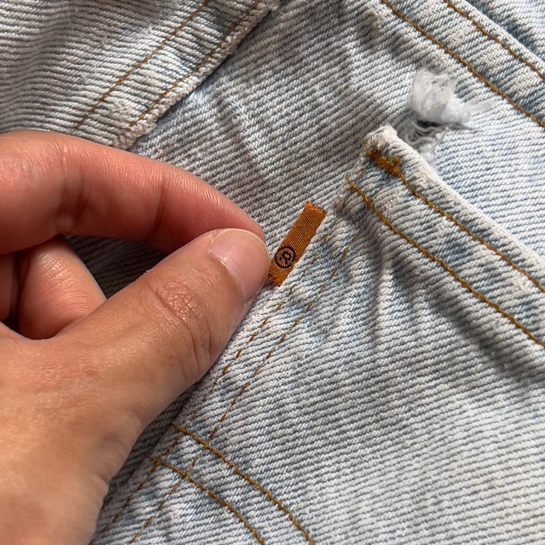 90’s 리바이스 505 오렌지탭 데님팬츠 USA 상품이미지8