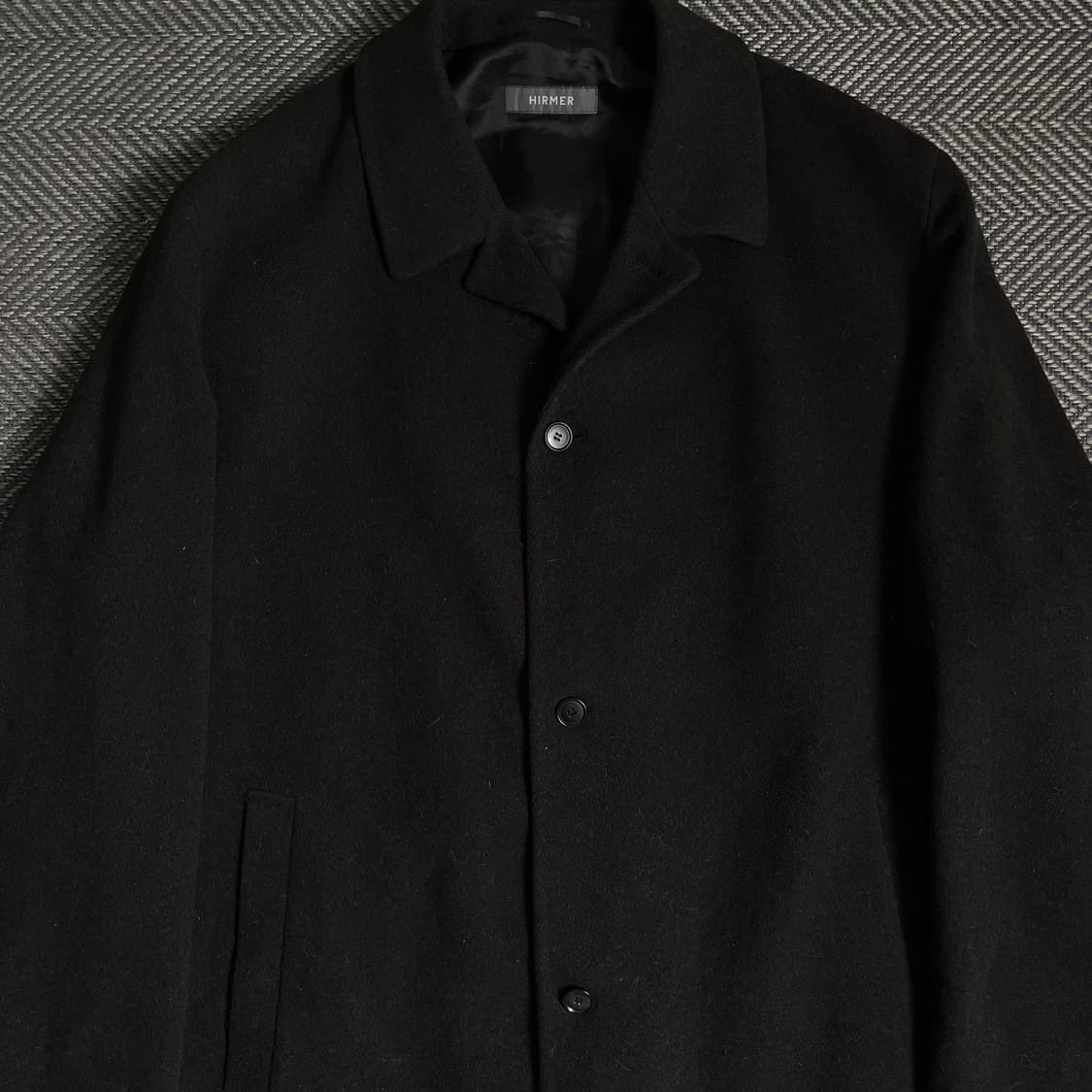HIRMER 미니멀 울 버튼 발마칸 롱코트 브라운y 4836 상품이미지5
