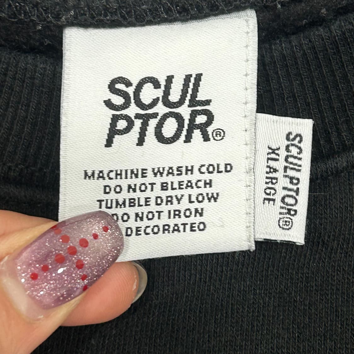 Sculptor 스컬프터 화이트블랙 배색 맨투맨  상품이미지5