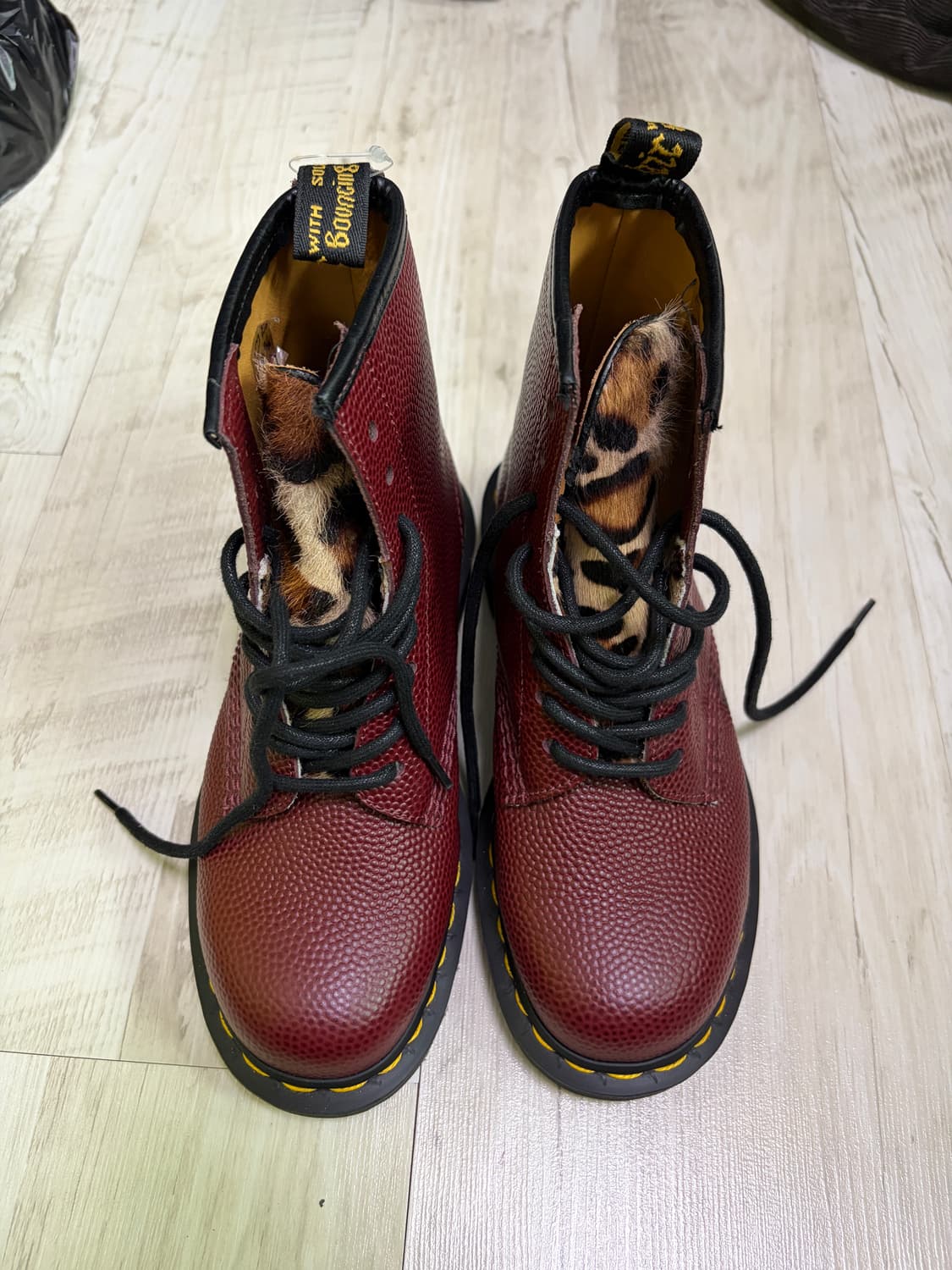 [220-225] 닥터마틴x 스투시 1460 체리 레드 부츠 상품이미지2