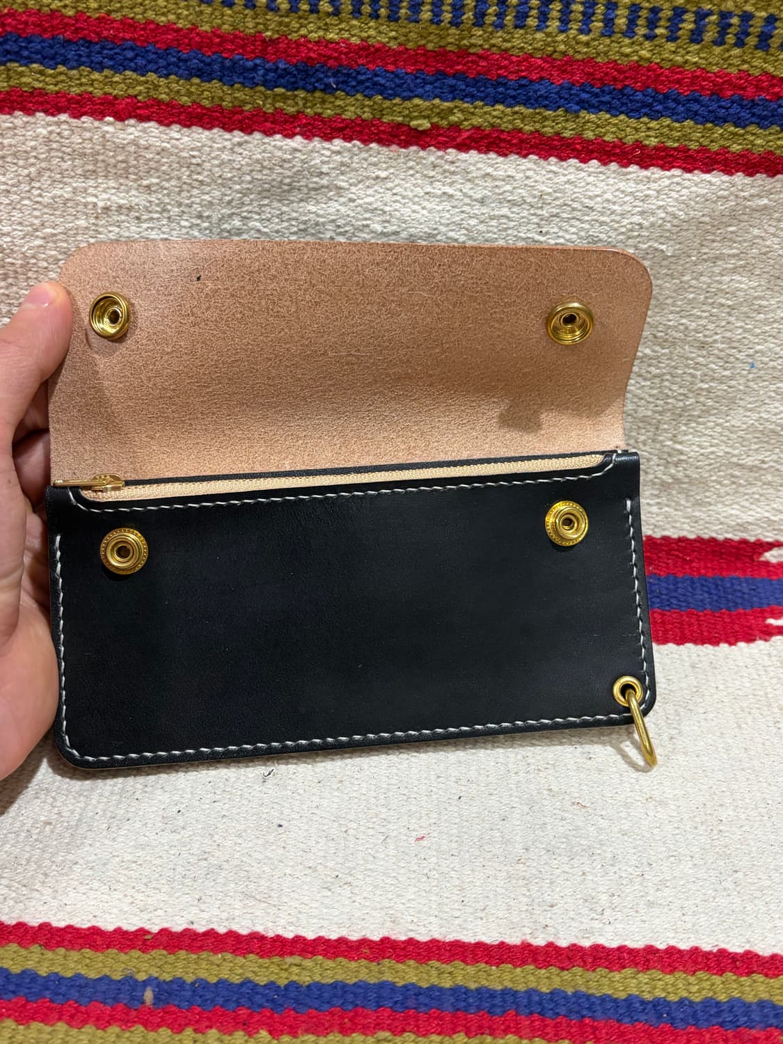 도치기 레더 제패니즈 핸드메이드 트러커월렛 체인 장지갑 상품이미지2