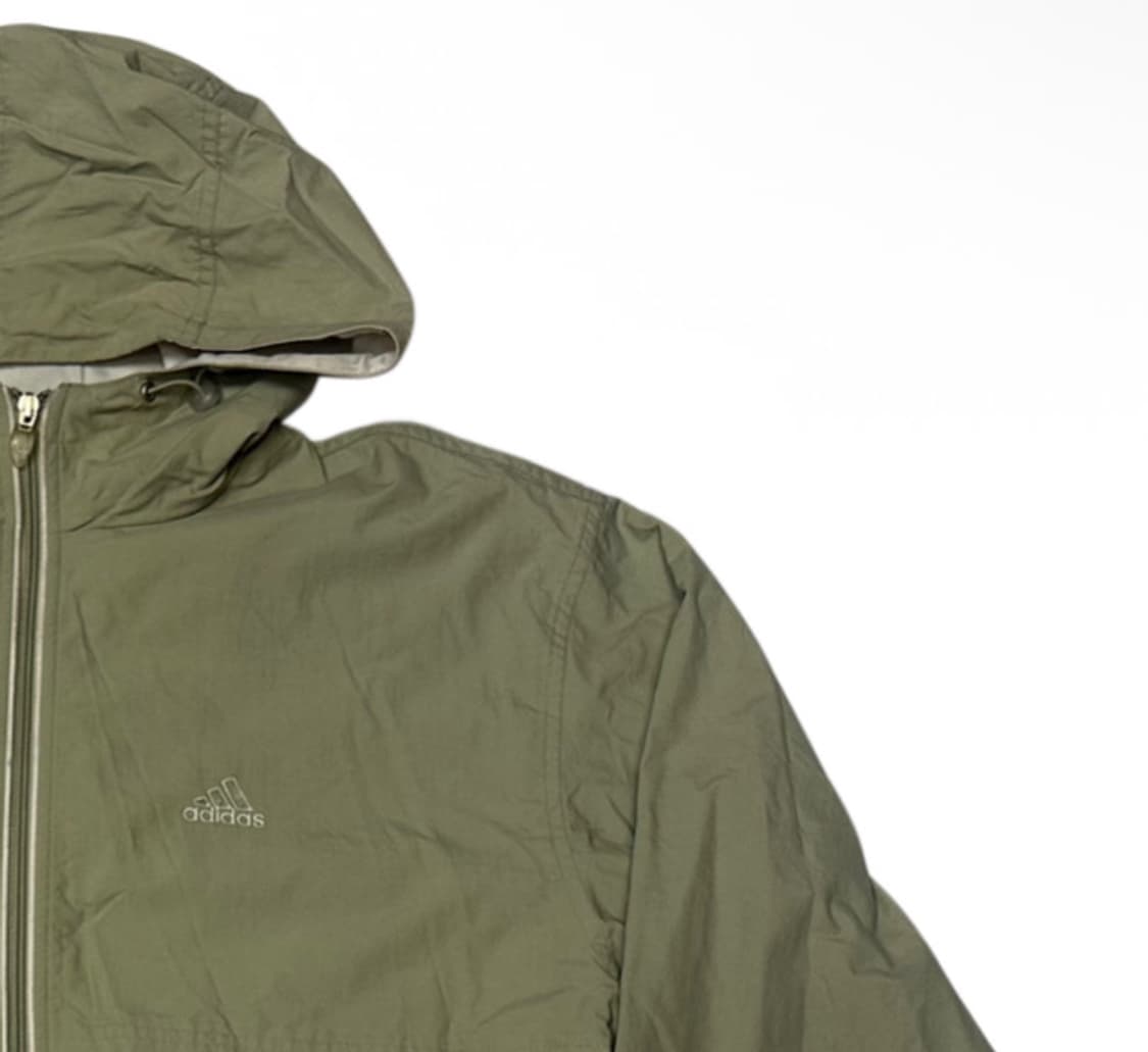 아디디스 00s 퍼포먼스로고 카키후드바람막이 105 상품이미지2