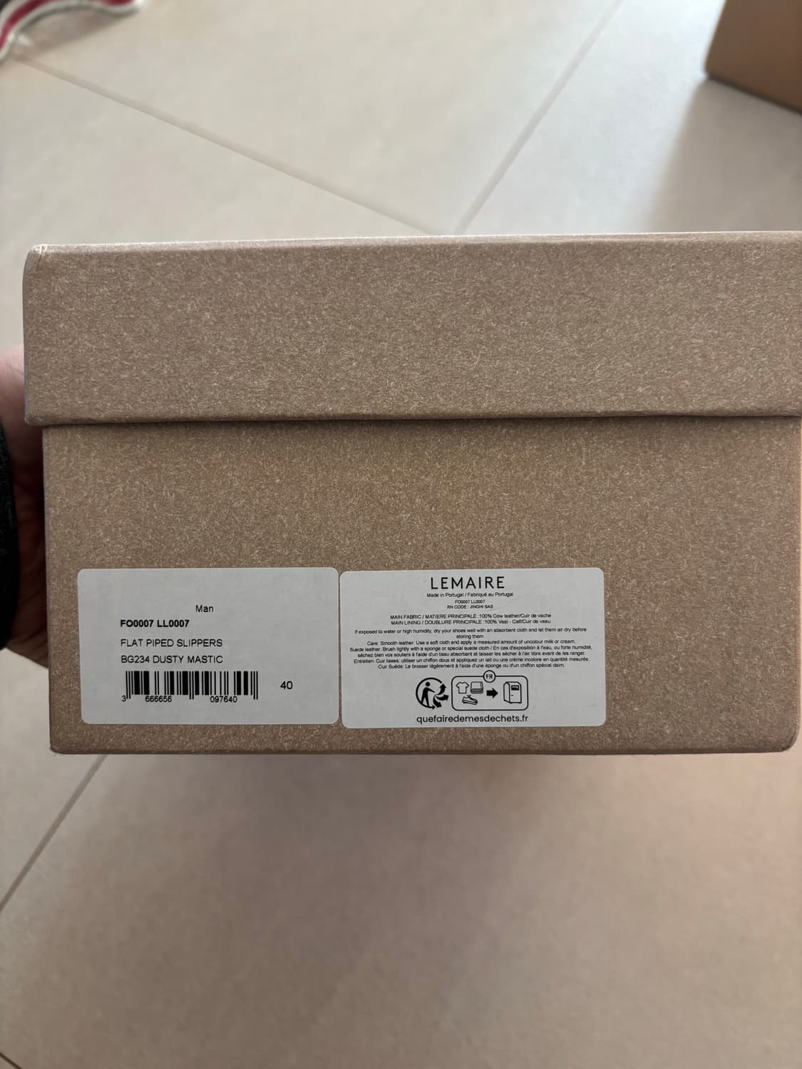 [40] 르메르 차이니즈 플렛 파이프 스웨이드 로퍼 상품이미지3