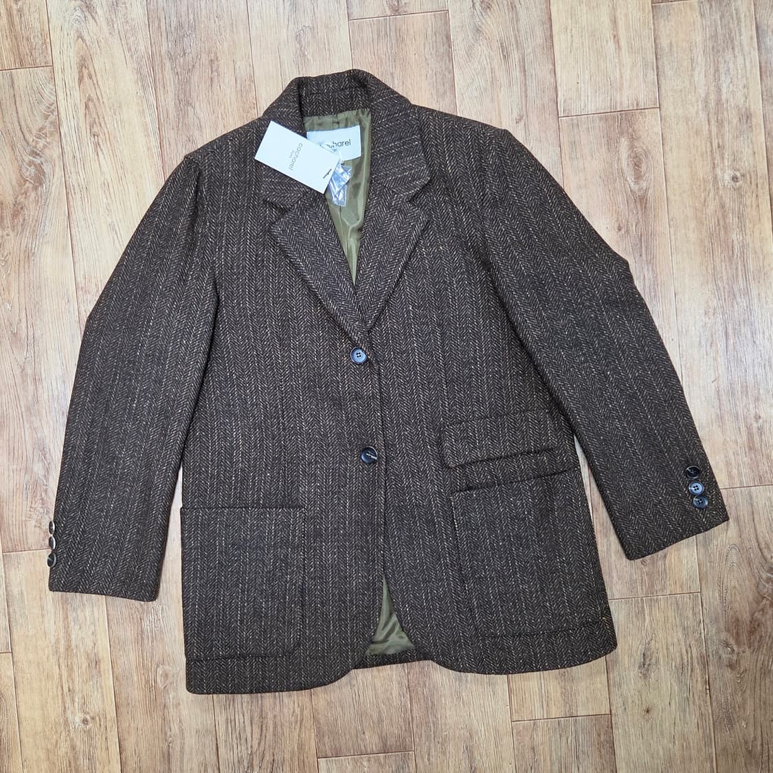 까사렐(cacharel) 헤링본 울자켓 55 새상품 상품이미지3