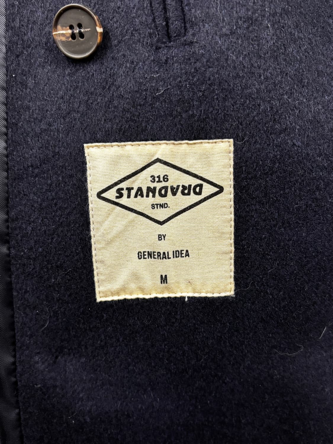 제너럴아이디어 밀리터리 파이핑 코트 네이비 M 상품이미지4