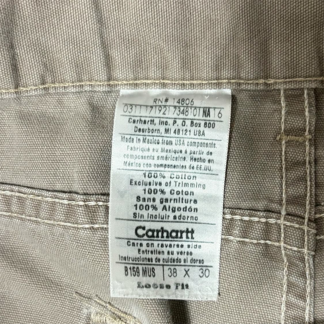 Carhartt B159 MUS 38x30 상품이미지3