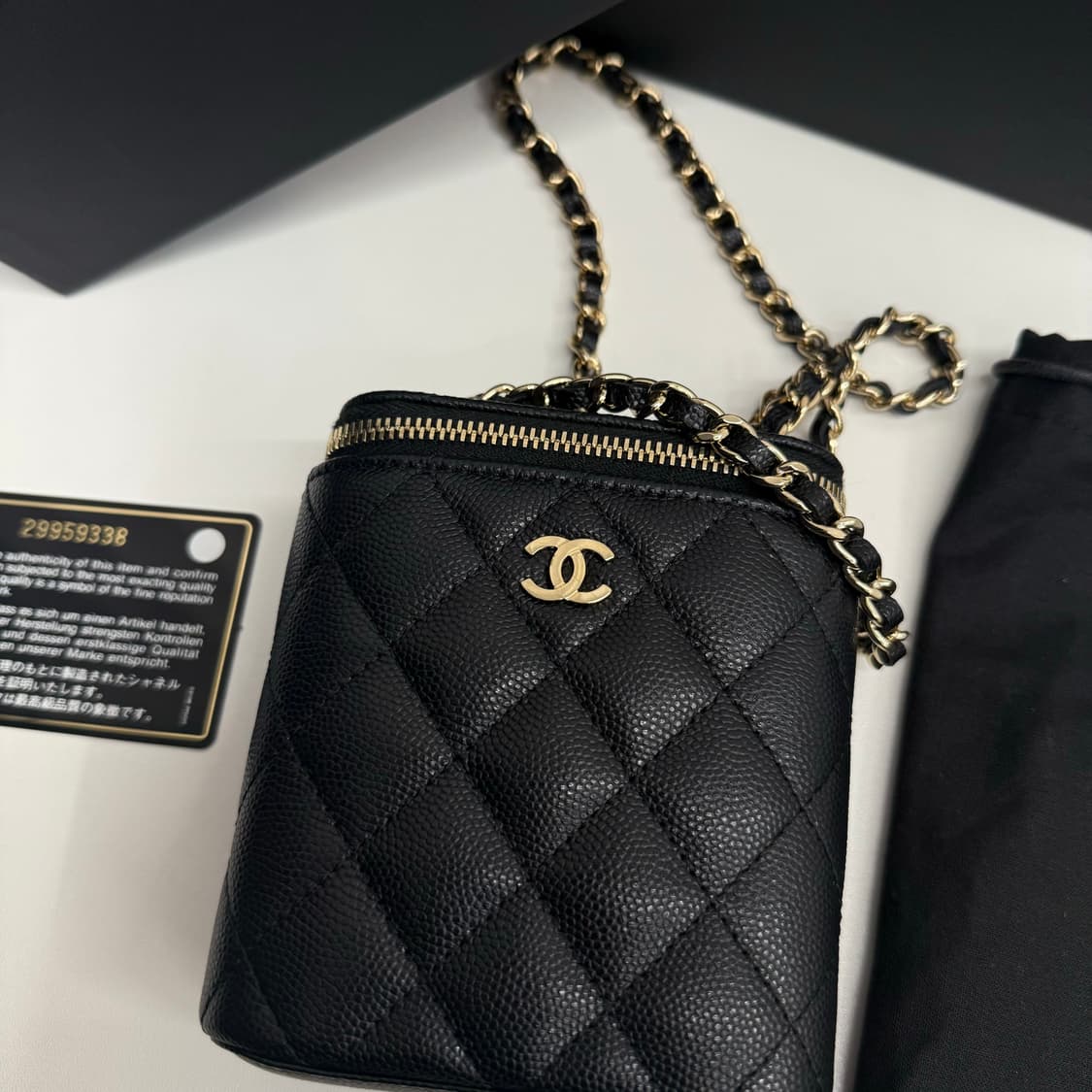 [정품] 샤넬 베니티 체인 크로스백 캐비어 블랙 상품이미지8