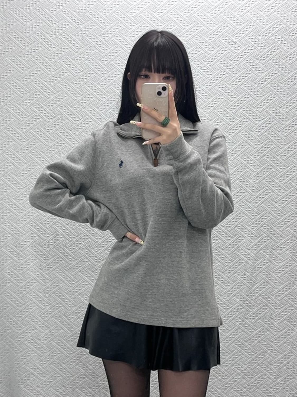 폴로 랄프로렌 빈티지 모던캐주얼 반집업 니트 M C09950 상품이미지2