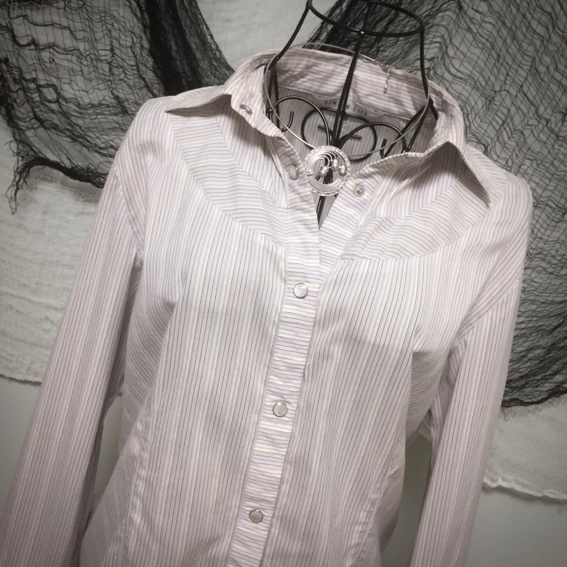Lavender stripe fairy gyaru shirt 상품이미지6