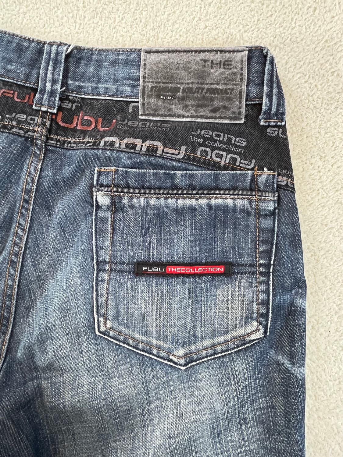 푸부 사이드 프린팅 데님팬츠 상품이미지4