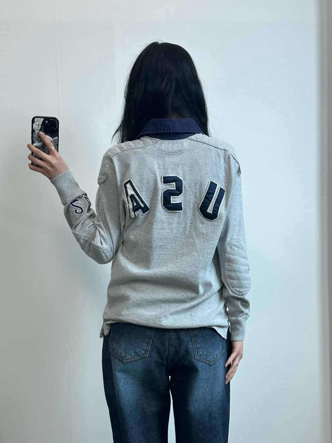 폴로 랄프로렌 USA 성조기 그레이 럭비 티셔츠 상품이미지2