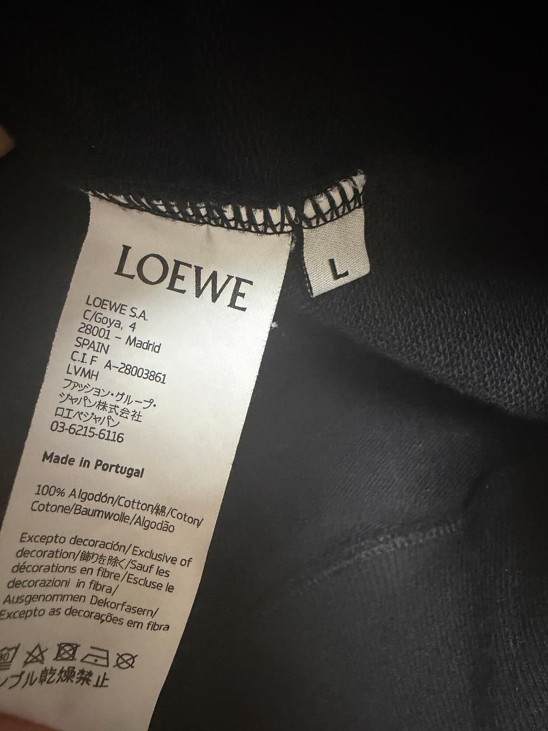 로에베 아나그램 맨투맨 L 상품이미지3