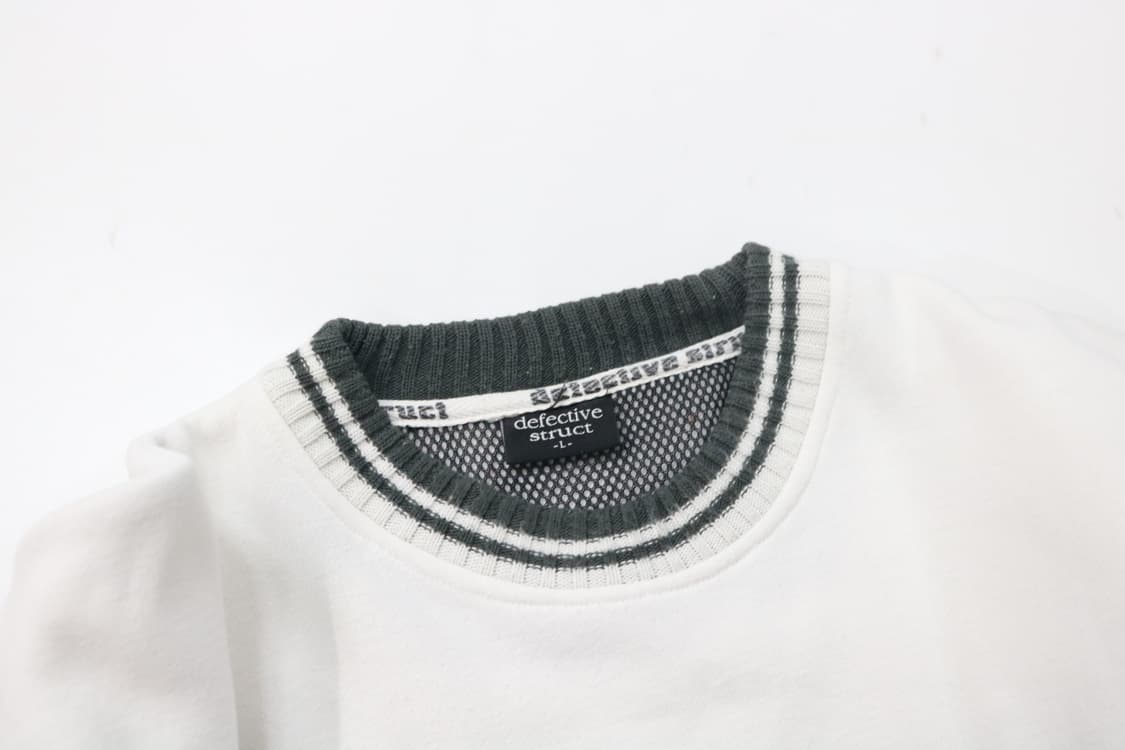 d-struct 디스트럭트 화이트 ENSIGN 스트라이프 맨투맨 L 상품이미지6