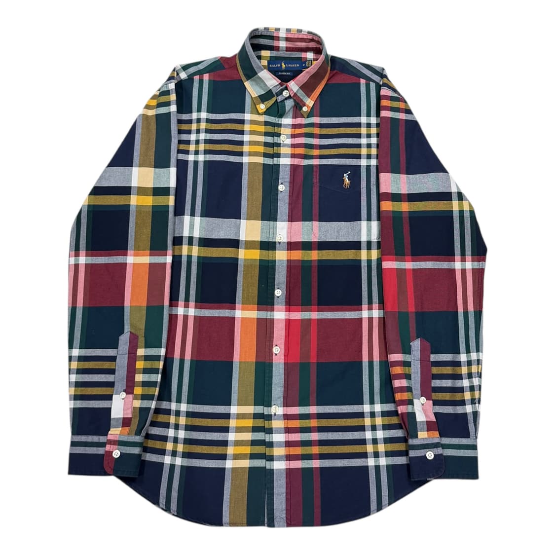 폴로 랄프로렌 신형 QR 클래식핏 플라이드 옥스포드 체크셔츠 남방 M 상품이미지1