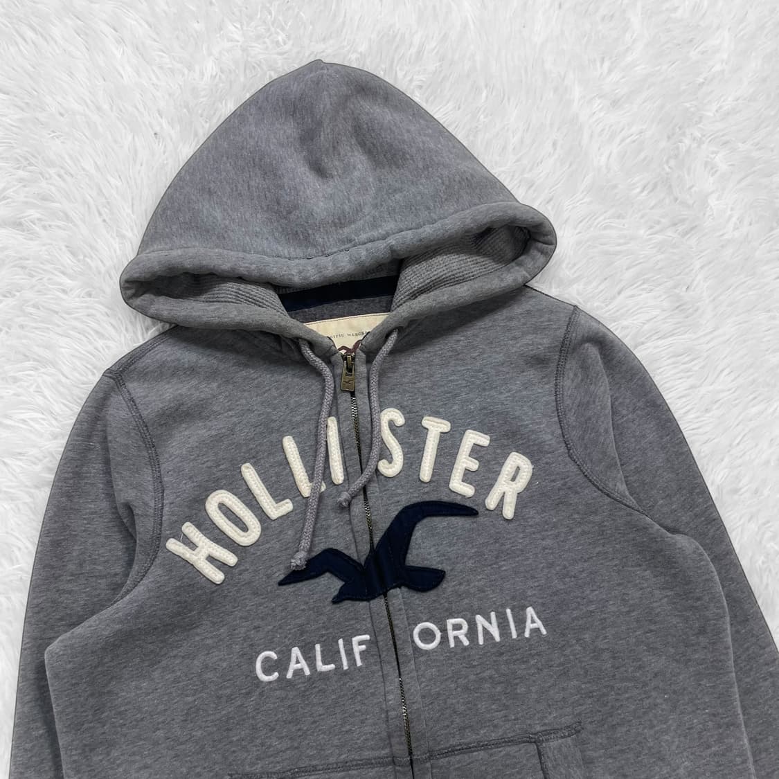 홀리스터 아치 로고 후드집업 네이비 상품이미지3