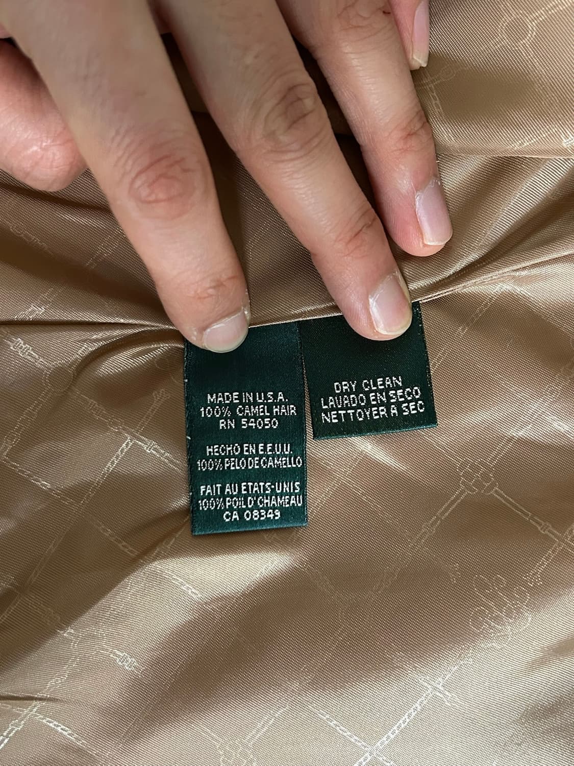 로렌 랄프로렌 카멜 헤어 블레이저 Made in USA 상품이미지8