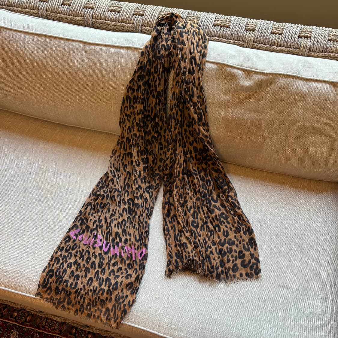 레오파드 패턴 대형 스카프 상품이미지5