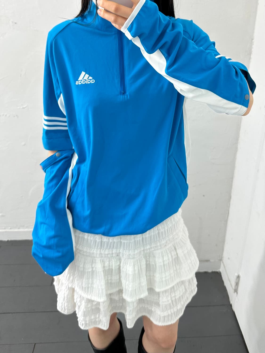adidas blue half zipup 상품이미지1