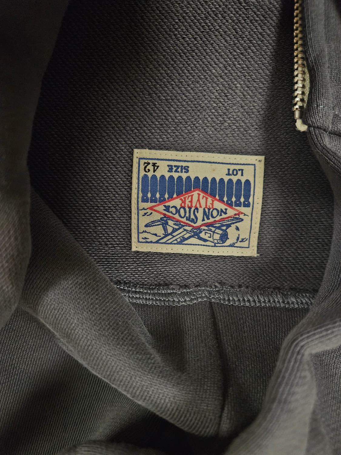 브론슨 논스탁 스웻후드집업 차콜 새상품 상품이미지2