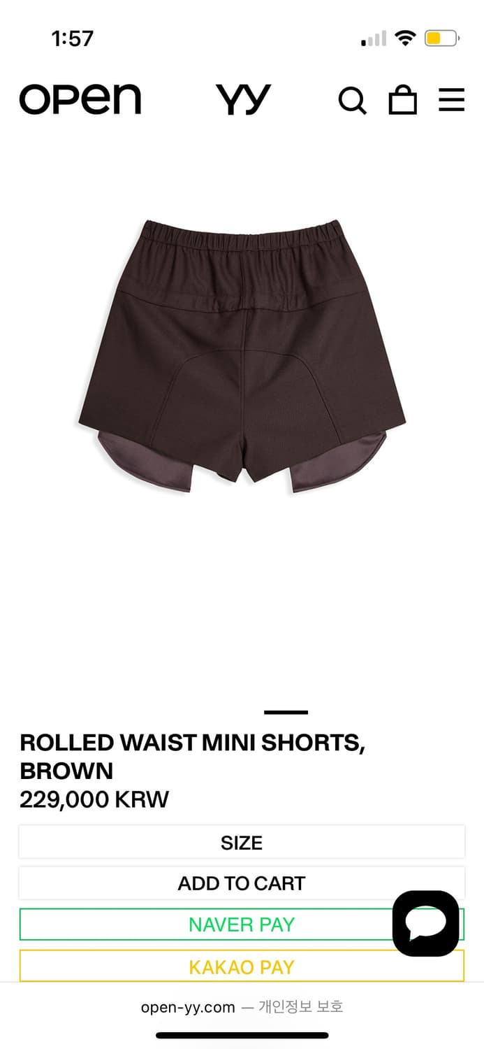 오픈yy rolled waist mini shorts 상품이미지4