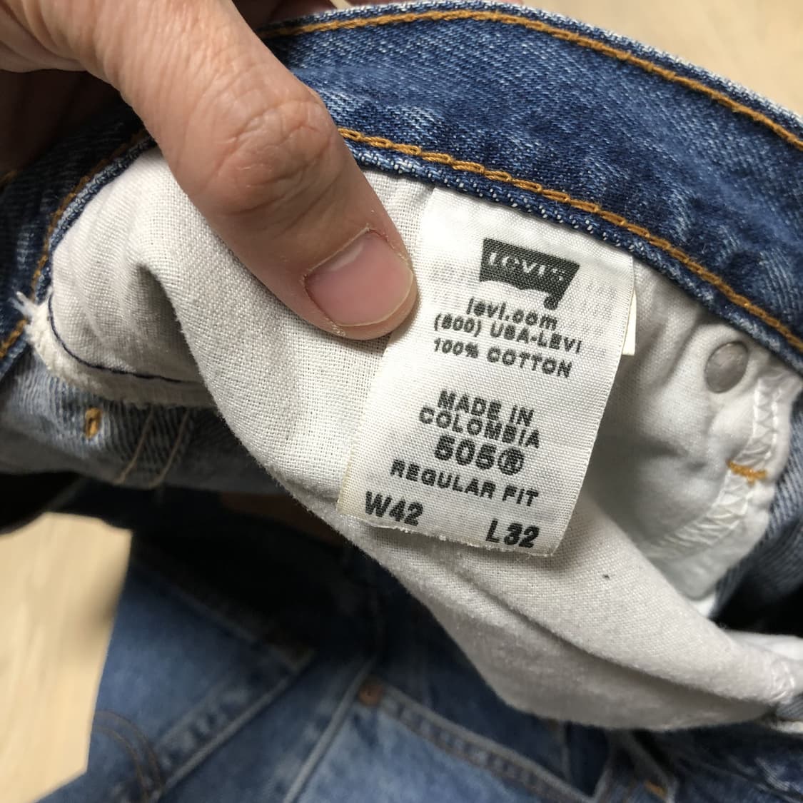 (42) 00s 리바이스 Levi's 505 레귤러핏 빅사이즈 중청 데님 상품이미지4