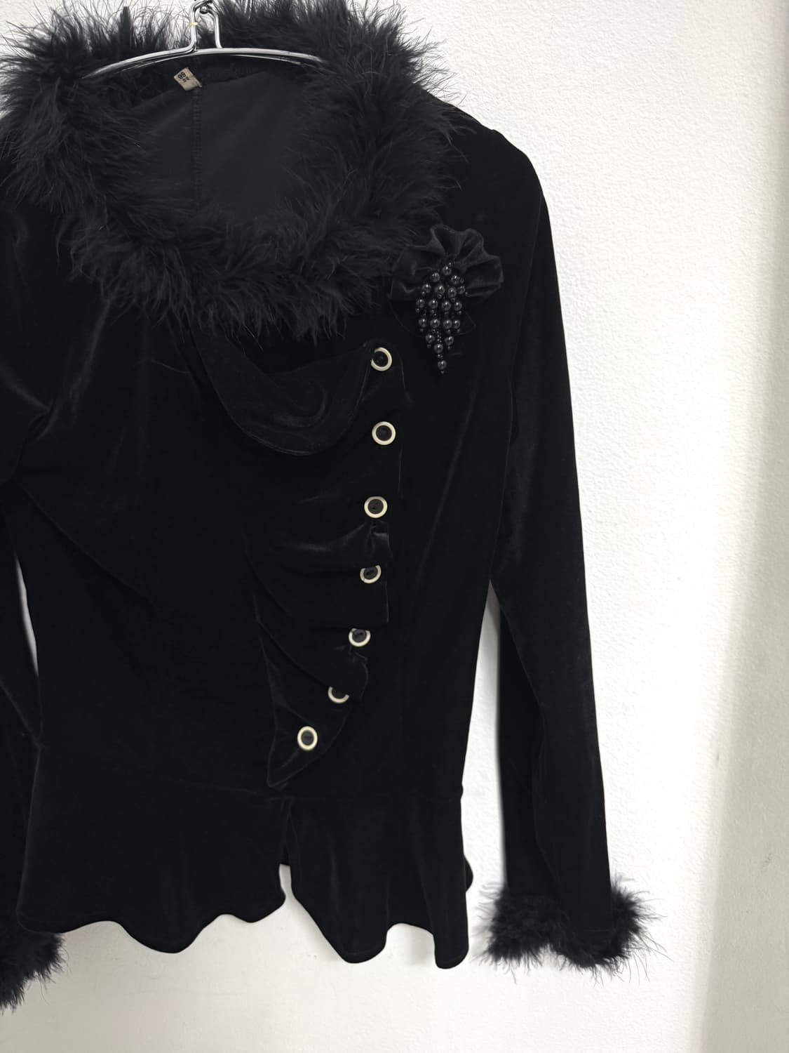 Velvet button top 상품이미지2