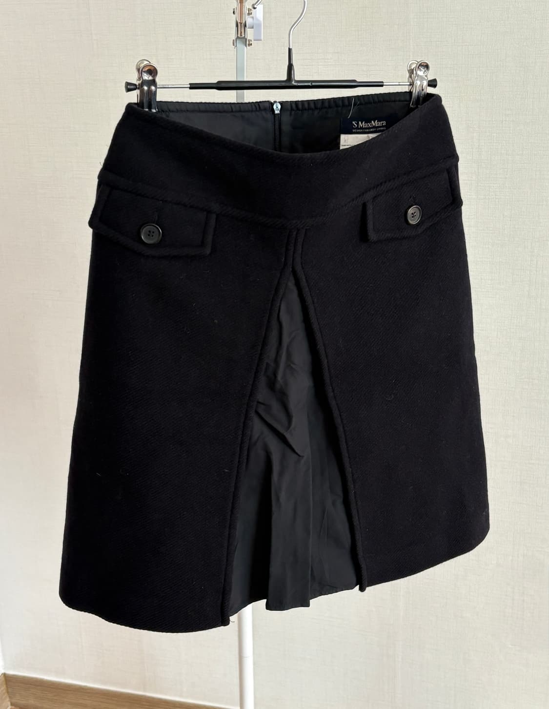 Max Mara 울 스커트 네이비 상품이미지5