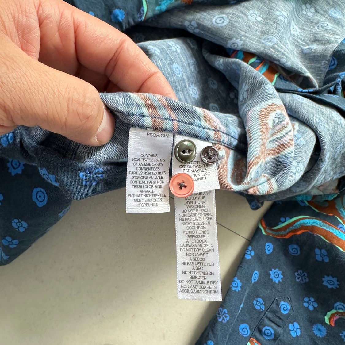 00s PS 폴스미스 문어 패턴 셔츠 XL 상품이미지7