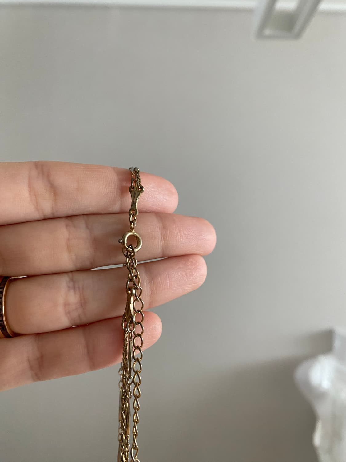 골드체인 오렌지바 롱 체인 목걸이 빈티지 수입 주얼리  상품이미지8