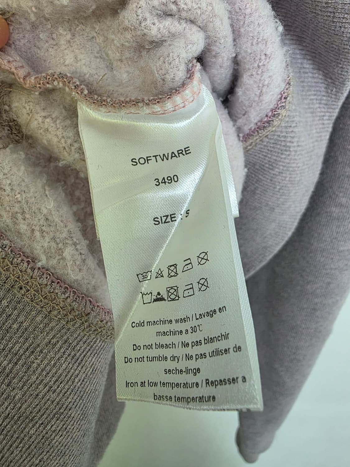 가니 GANNI 스마일 핑크보카시 그레이 기모 스웻셔츠 S 상품이미지4