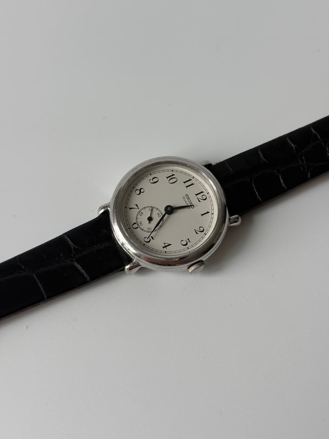 세이코 1980년대 스몰 세컨즈 실버 쿼츠 여성 상품이미지2