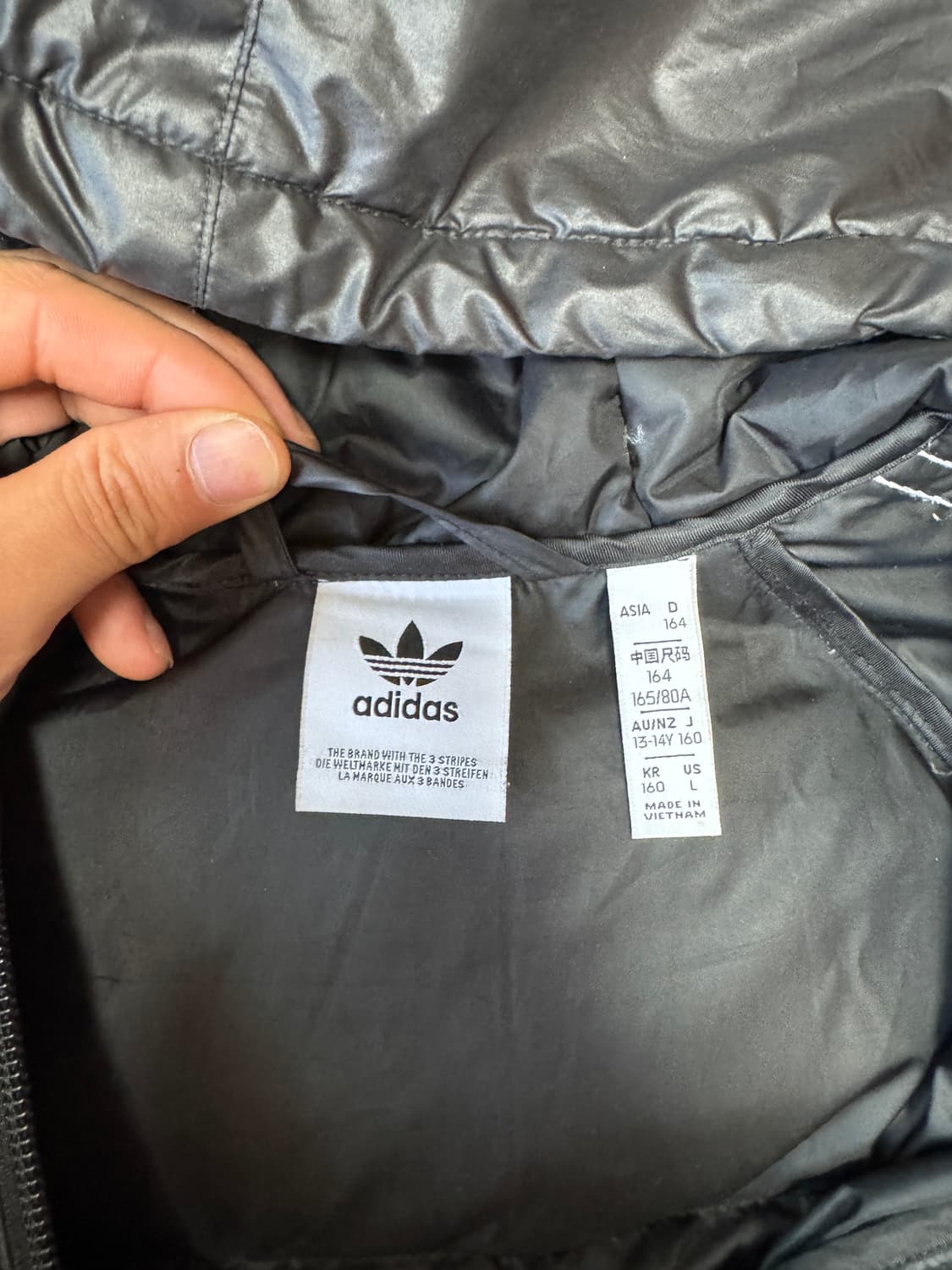 아디다스 3선 구스 패딩 L 상품이미지5