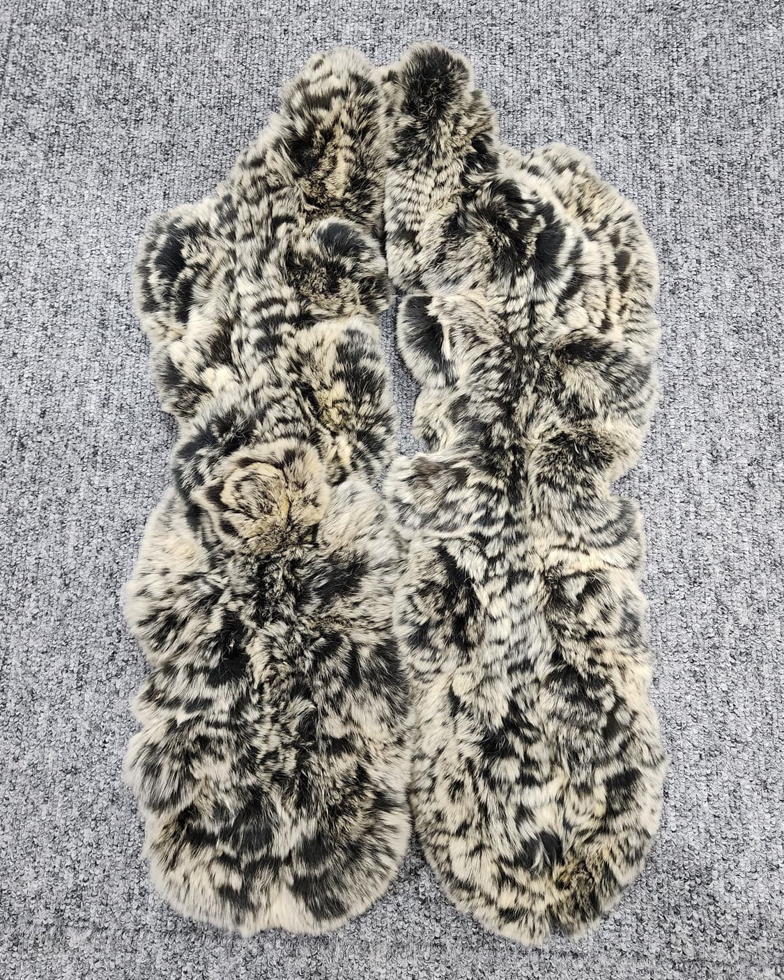 파코라반 빈티지 로즈 렉스 퍼 머플러 토끼털 목도리 상품이미지3