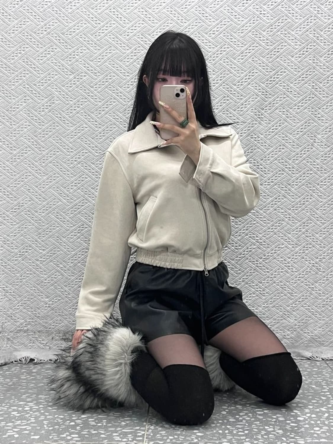 빈티지 모던시크 핀터걸 스프링 스웨이드 자켓 C10032 상품이미지1