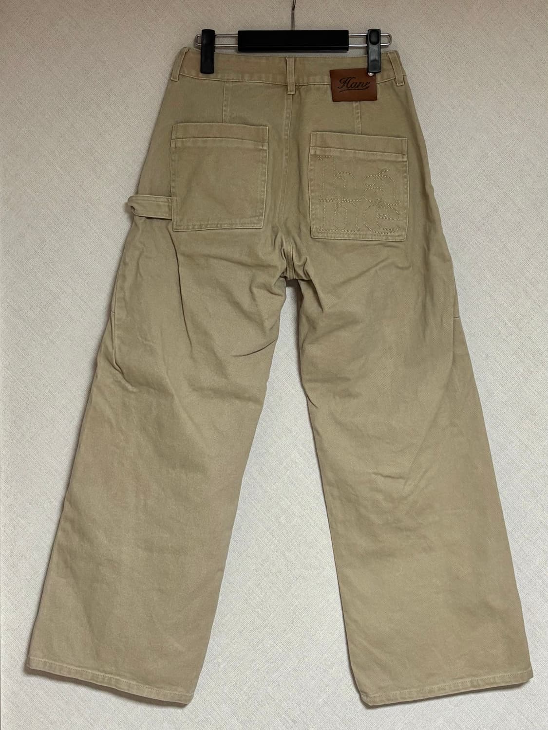 하네 - 커브드 킹크 카펜터 코튼 팬츠 상품이미지4