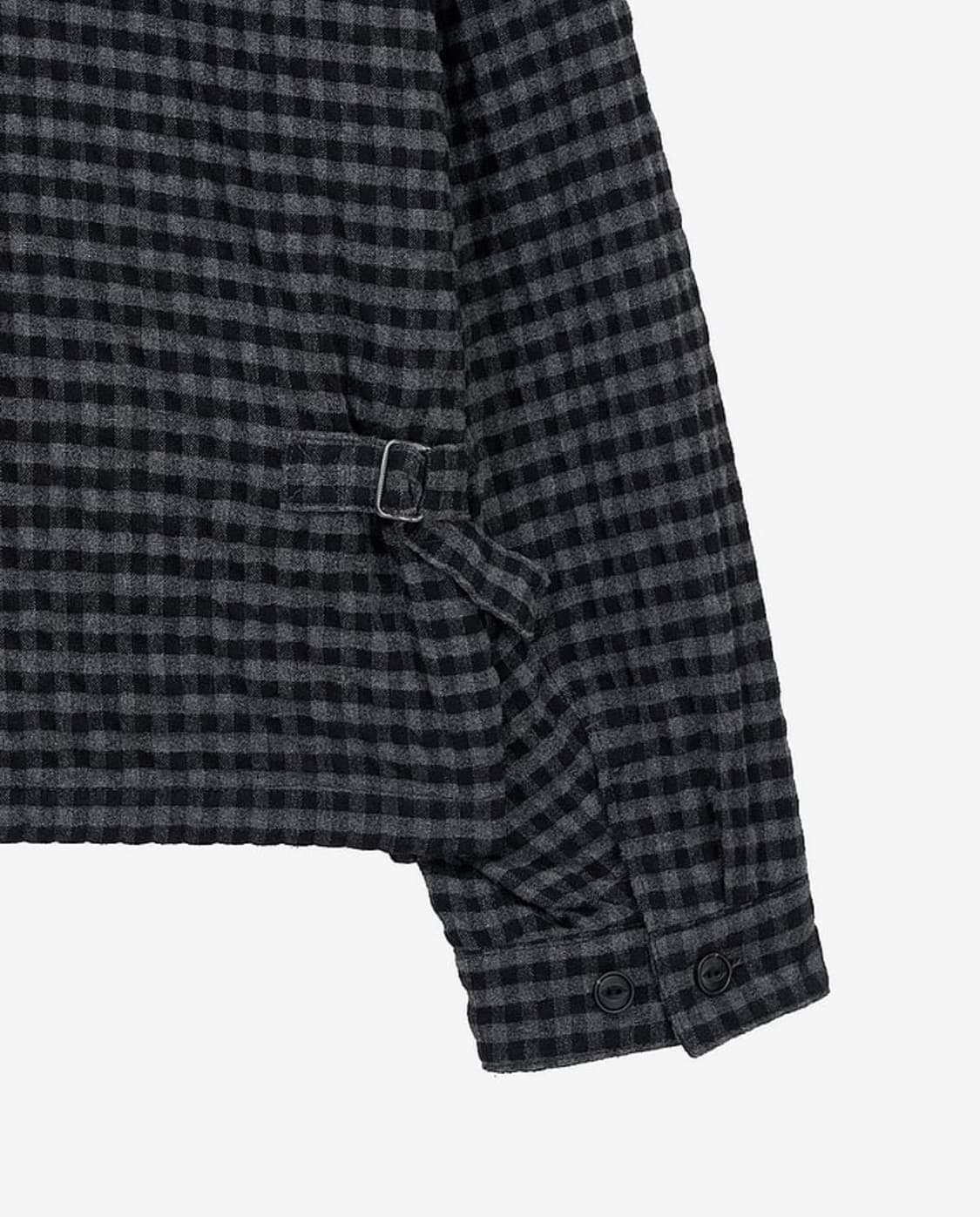 INSILENCE 링클 체크 집업 자켓 L 새상품 상품이미지4